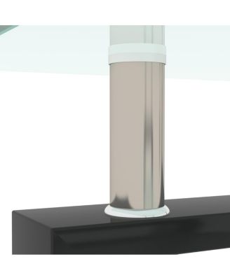 Streamdale Rectangle Glass Coffee Table, Clear, Modern Side Center Table