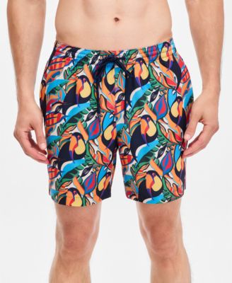 Men's Toucan Printed 6" Swim Trunks