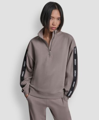 Women's Classic Logo Elastic Oversized Quarter-Zip Top