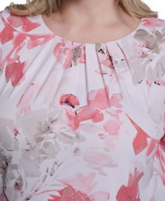 Plus Size Knit Short-Sleeve Crew Neck Top