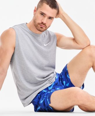 Men's Hydroguard Swim Shirt and Navy Swim Trunks