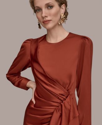 Women's Ruched Midi Dress