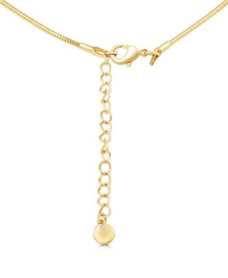 Snake Chain Cubic Zirconia Drop Necklace