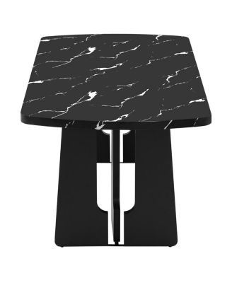 63" Modern Faux Marble Dining Table