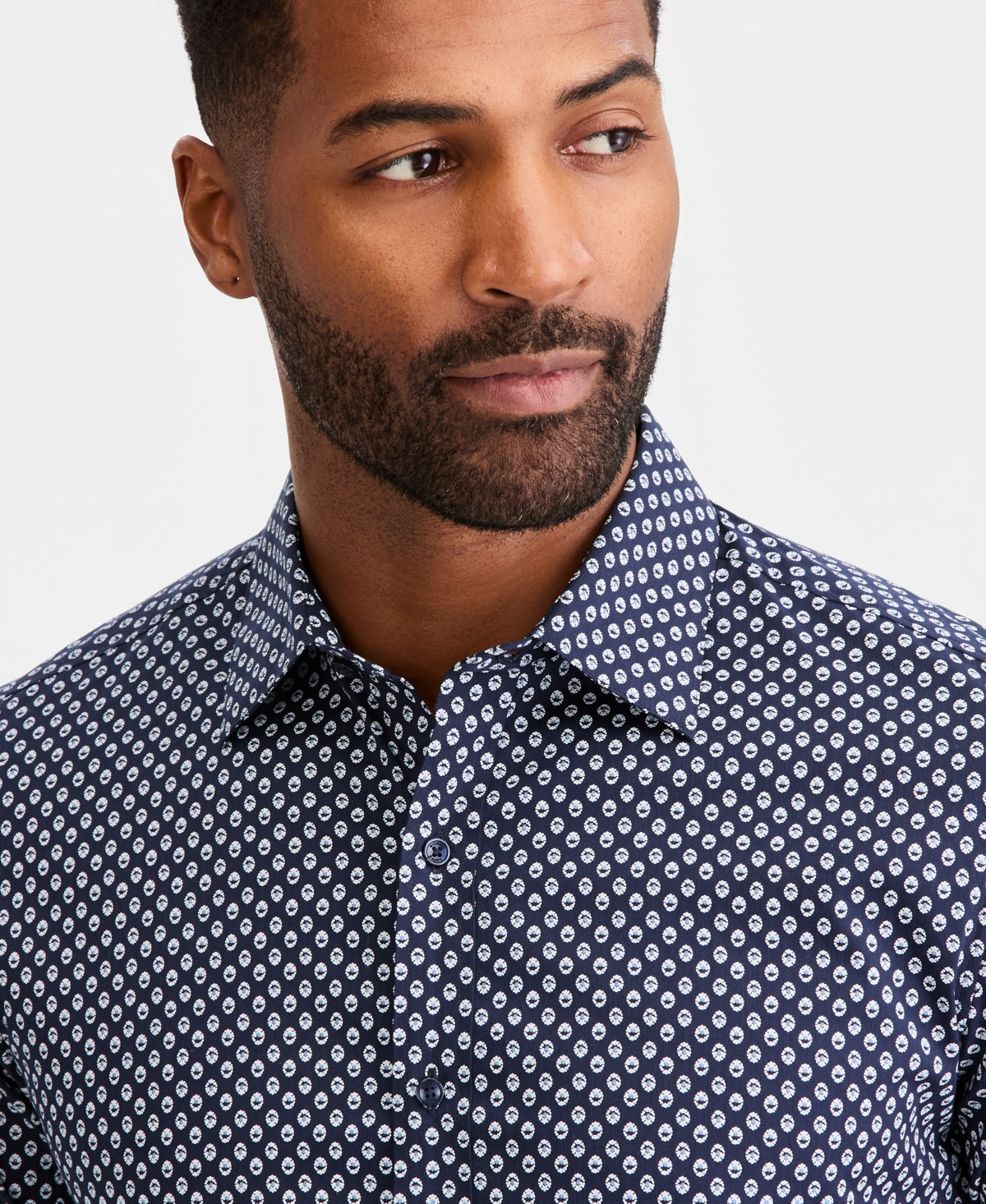 Michael Kors Men's Slim-Fit Foulard Print Button-Up Shirt