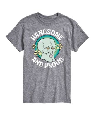 Men's Handsome & Proud Squidward Printed Short-Sleeve Graphic T-Shirt