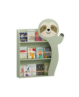 Streamdale Sloth Bookshelf for Kids: 3-Tier Toddler Book Display Rack