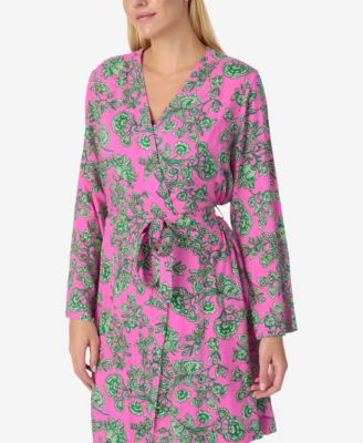 Women's Long-Sleeve Wrap-Around Short Robe