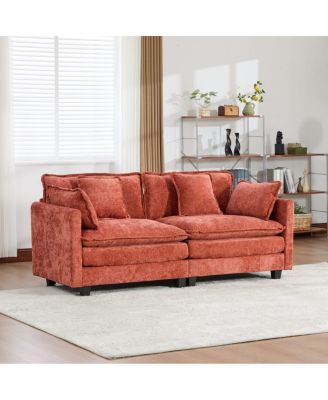 Streamdale Cloud Sofa LoveSeat (No Ottoman), Modern Sectional Couch, Orange