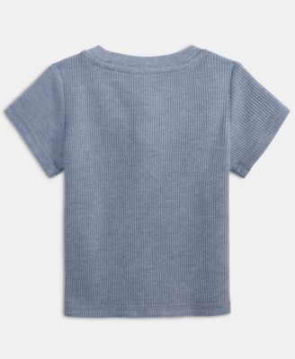 Baby Boys' 3M-24M Mix and Match Heathered Waffled Henley T-Shirt