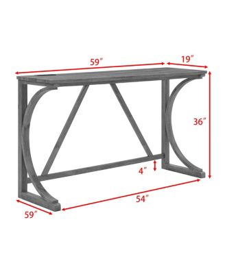 59" Bar Table Set with 3 Stools & Power Outlet