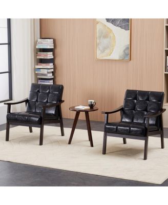  Modern medieval-inspired armchair, antique Black upholstered, solid wood legs