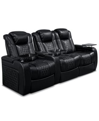 93.3" Power Recliner 3 PC, Top-Grain Nappa, Smart Charging, RGB LED