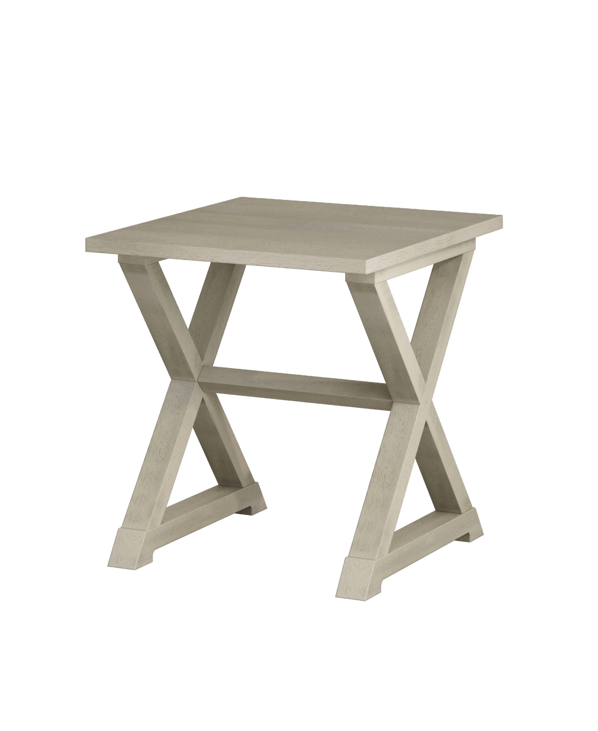 Streamdale Furniture Antique White Square Accent End Side Table Nightstand 22"x23.5"x23.5