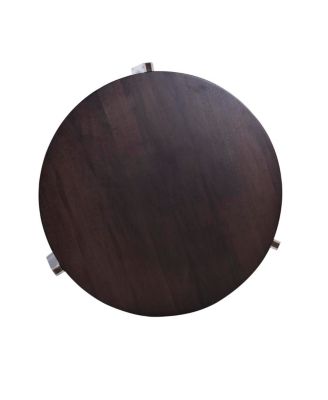 Modern Coffee Table with End Table Set, Durable Walnut Veneered MDF 83cm Center Table with 43cm Side Table