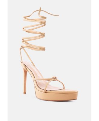 Women's Bondage High Heel Lace Up Sandals