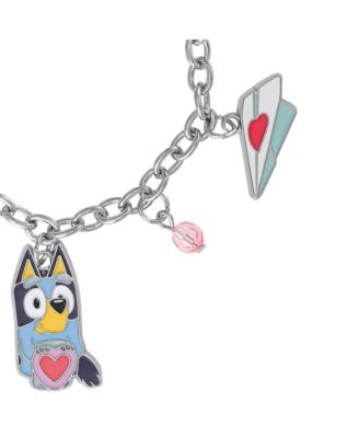 Charm Bracelet, Silver-Tone, Heart & Love Letter Charms