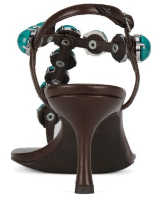 Women's Gemstone Embellished Thong Dress Sandals