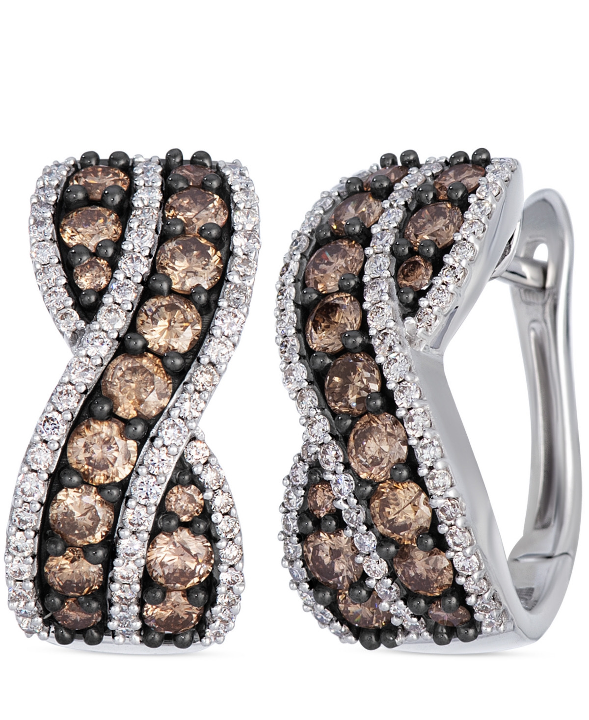 Le Vian Chocolate Diamond (1.53 ct. t.w.) & Vanilla Diamond (0.56 ct. t.w.) Earrings in 14k Vanilla Gold