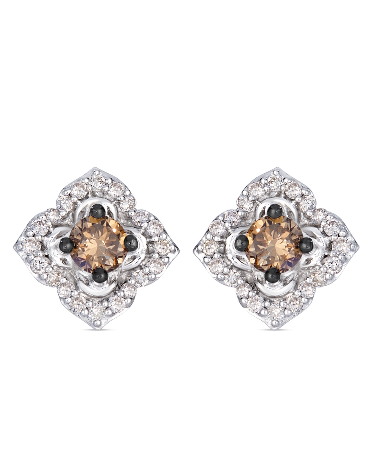 Le Vian Chocolate Diamond (1/4 ct. t.w.) & Nude Diamond (1/4 ct. t.w.) Earrings in 14k Vanilla Gold