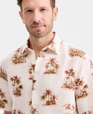 Men's Cabo Tropical Scene Short-Sleeve Shirt