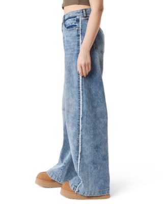 Juniors' Barrel Side Seam Jeans