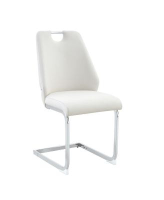 Modern PU Leather Dining Chair with Arched Back
