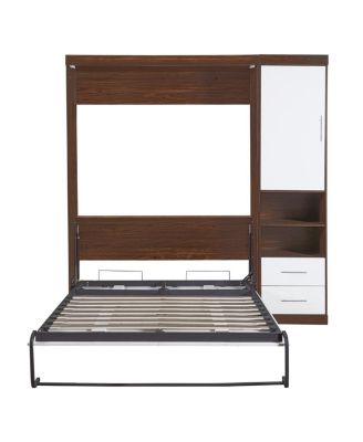 Full Size Murphy Bed Wall Bed with Cabinet