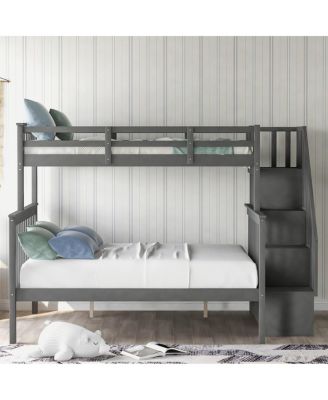 Stairway Twin-Over-Full Bunk Bed with Storage