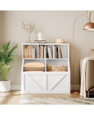 Toy Storage Organizer and Kids Bookshelf, Toddler Toy Storage Cabinet