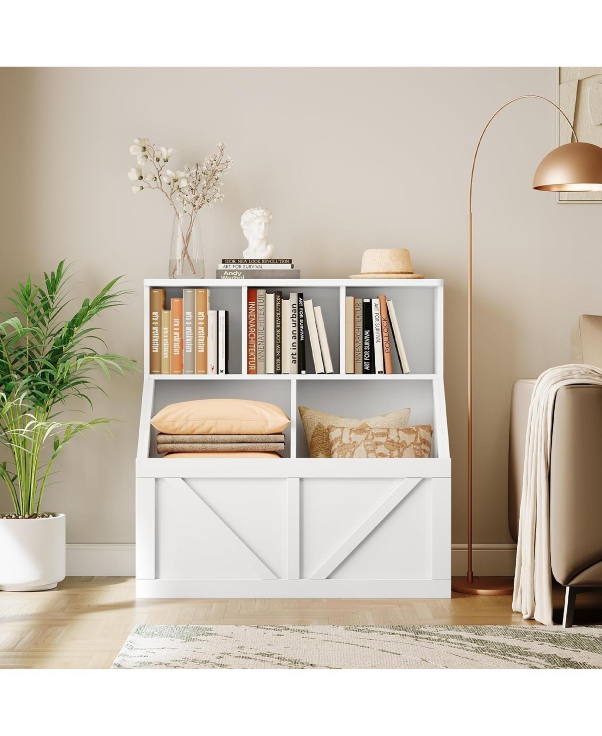 gaomon Toy Storage Organizer and Kids Bookshelf, Toddler Toy Storage Cabinet