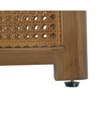 32" Rattan Coffee Table, Round Rattan Woven Wood Coffee Table