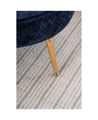 Streamdale 58" Indoor Chenille Chair with Left Armrest & Lumbar Pillow, Footstool Included