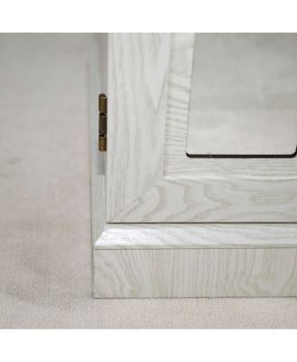 Storage sideboard cabinet with 2 mirrored doors & adjustable shelf