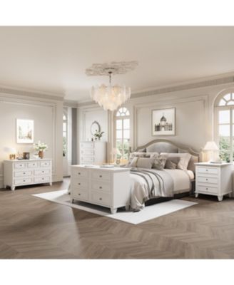 3-Drawer Dresser for Bedroom, Wide Wooden Chest with Vintage Handles for Living Room