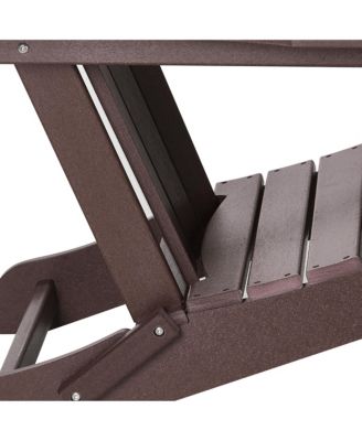 All-Weather Contoured Outdoor Poly Folding Adirondack Chair