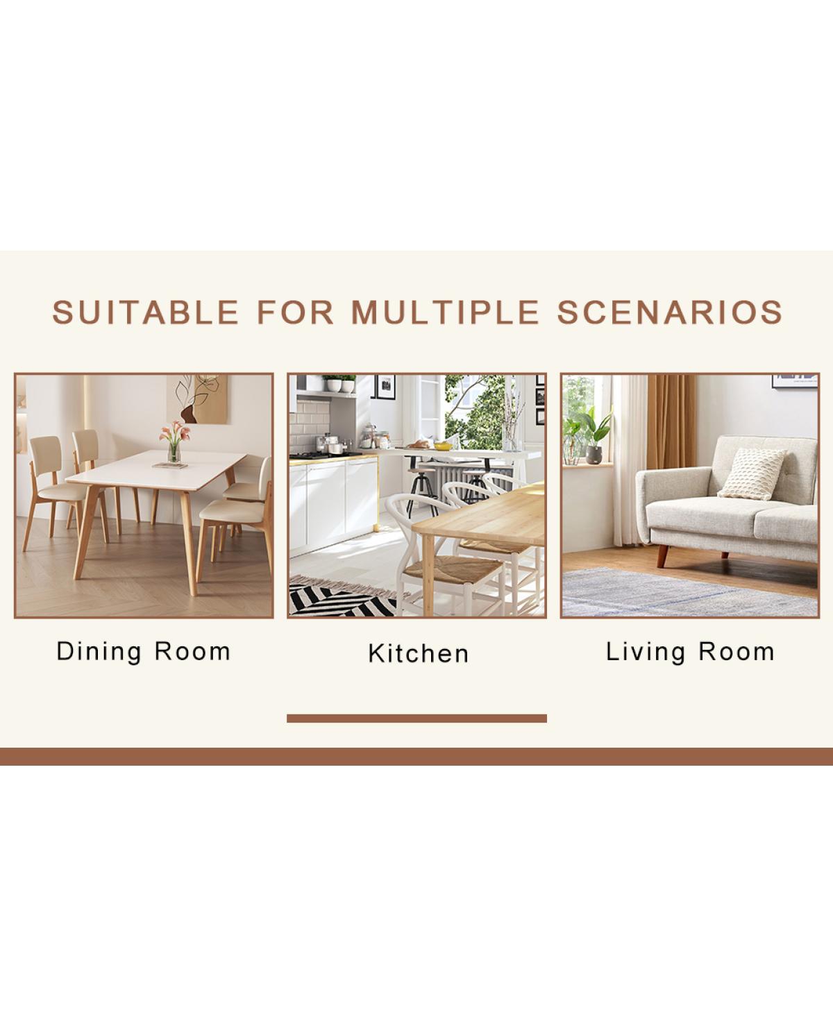 Streamdale Furniture Dark Wood Grain Round Dining Table - 31.5 Inch, Black Metal Stand.