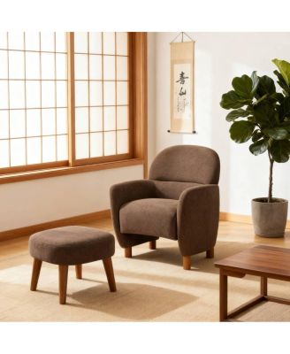  Modern Lazy Chair with Footrest Ottoman