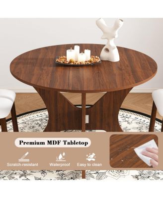 43" Folding Dining Table Set w/ 2 Chairs