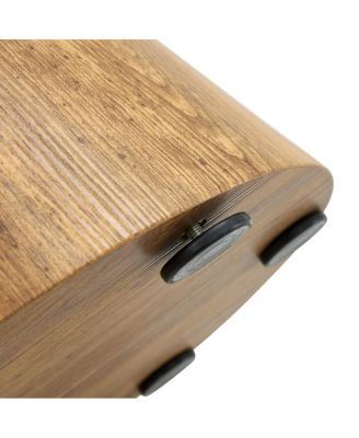 Streamdale Natural Wood Grain Round Coffee Table Set