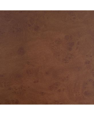 Streamdale Faux Burl Wood Pattern Decal Coffee Table with Pedestal