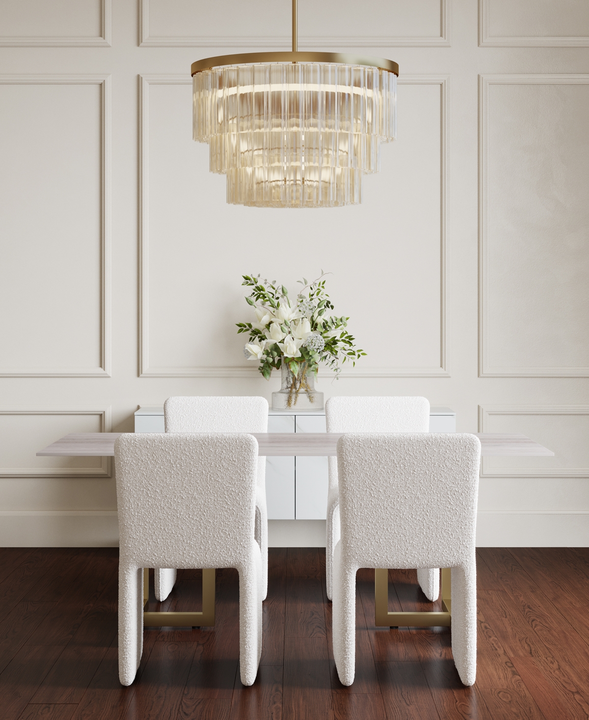 Furniture Emila 5-Pc. Dining Set (Rectangular Table & 4 Upholstered Chairs