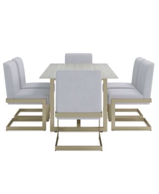 Emila 7 Pc. Dining Set (Rectangular Table & 6 Chairs), Created for Macy's