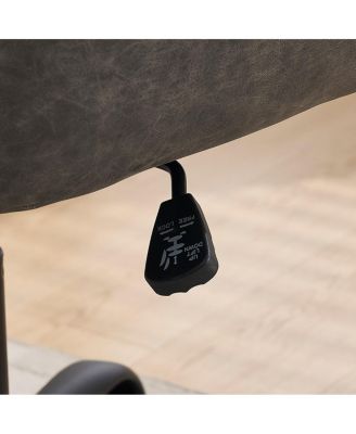 Streamdale Office chair, Black PU leather, adjustable height, Gray