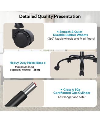 Streamdale Ergonomic Office Chair with Footrest and Lumbar Support