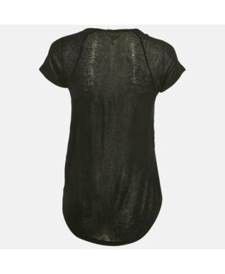 Women's Etoile Black Jersey Semi Sheer T-Shirt