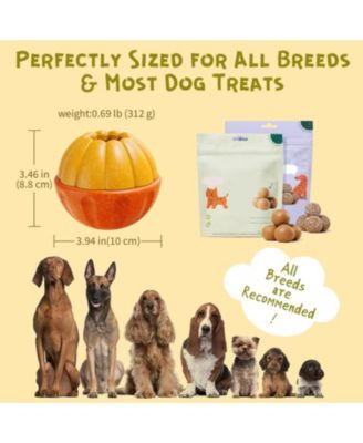 Frozen Treat Dog Puzzle Enrichment Ball - Slow Food Training to Relieve Boredom,Durable Natural Chew Toy for Small Medium