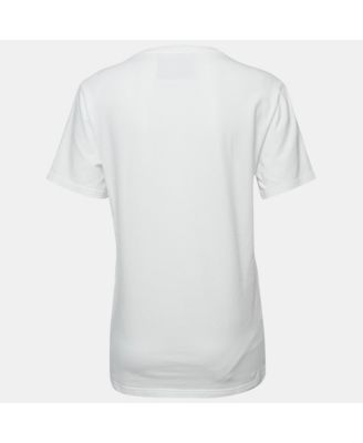 Women's Couture White Logo Print Cotton Crew Neck T-Shirt