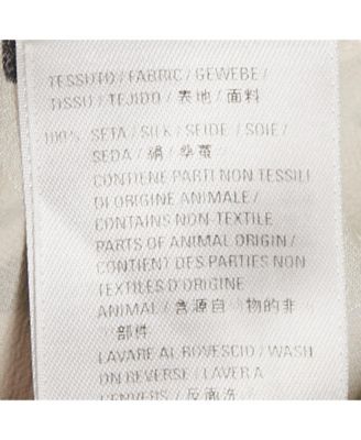 Women's White Logo Scribble Print Silk Loose Fit Shirt