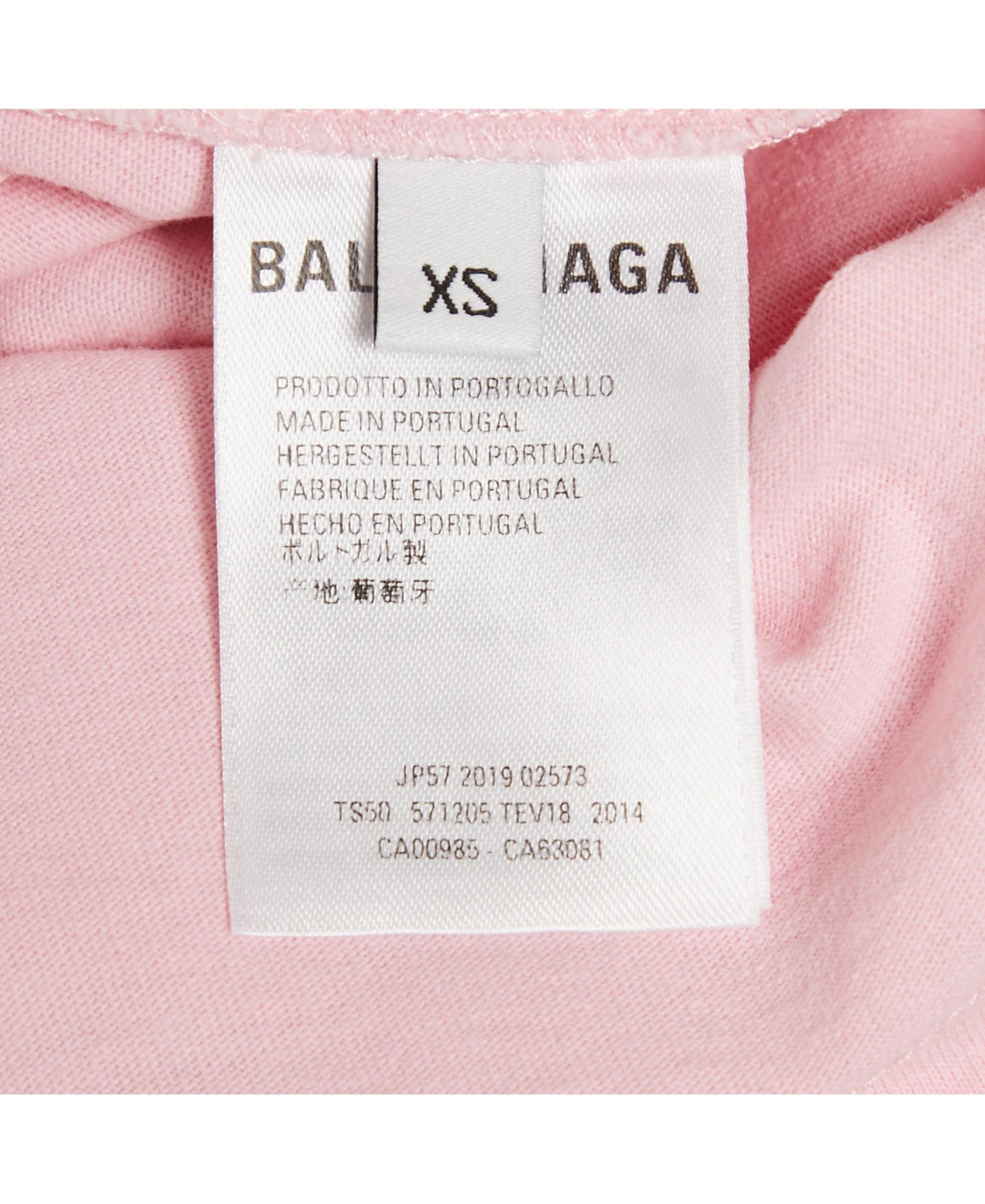 Pre-Owned Balenciaga Women's Pink Logo Print Cotton Oversized T-Shirt